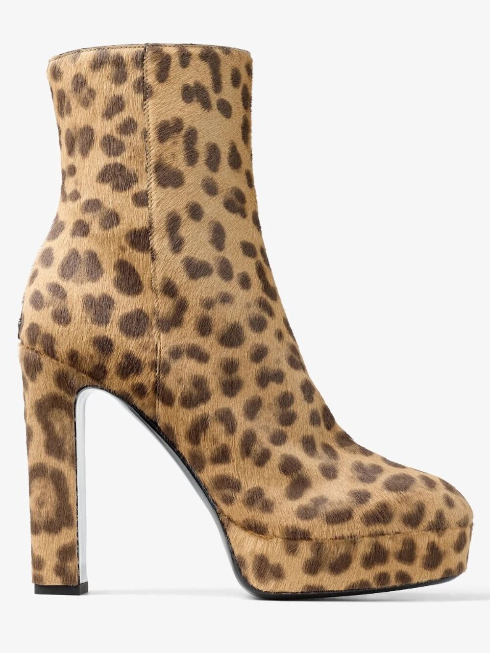 $1050 Jimmy Choo Mirren 85 Leopard Print Calf Hair Ankle Boots sz 40 US 10 NEW